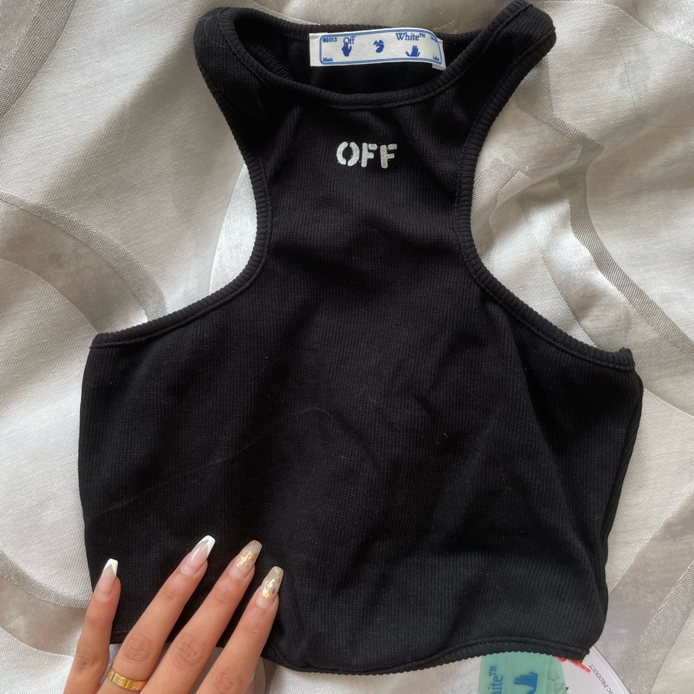 New Off-White black rowing top size 38